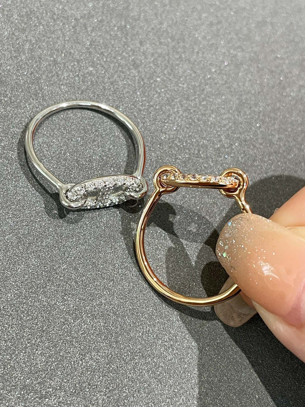 Hermes Ronde Small Cubic Zirconia Ring