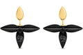 Louis Vuitton Louisette Earrings Black/Gold